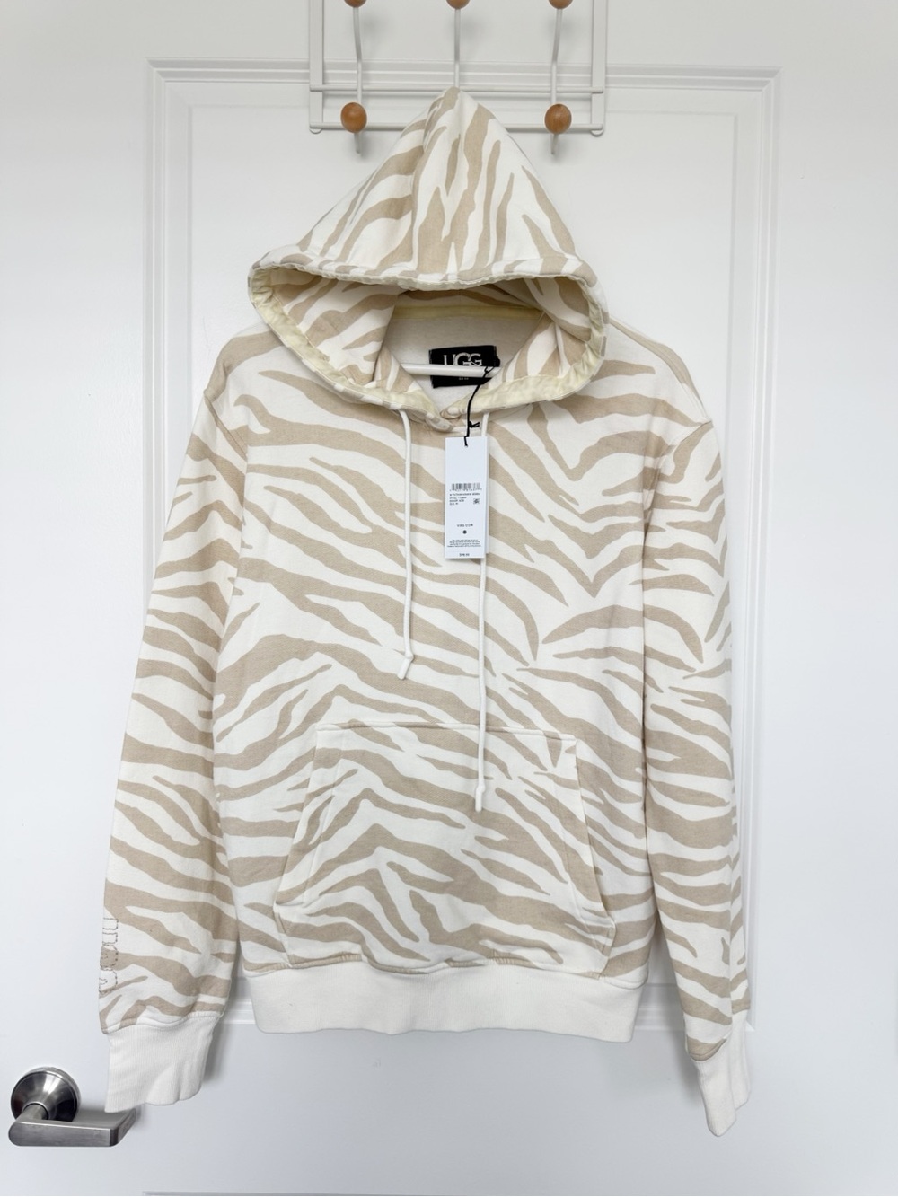NEW UGG Women's Tatiana Zebra-print Hoodie Size M New With Tags